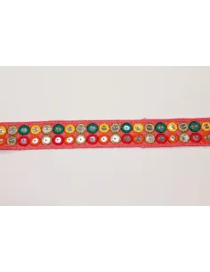 PASSAMANERIA MODA ETNICA SPECCHIETTI MULTICOLOR RT-SP-45