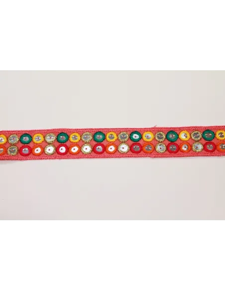 PASSAMANERIA MODA ETNICA SPECCHIETTI MULTICOLOR RT-SP-45