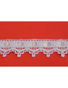 PIZZO MACRAME CON NASTRO 4,5 CM 6512