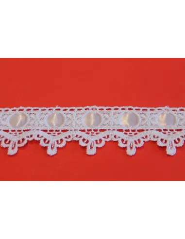 PIZZO MACRAME CON NASTRO 4,5 CM 6512