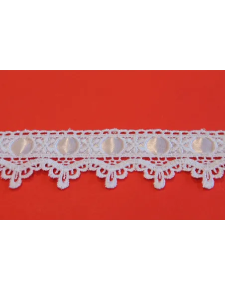 PIZZO MACRAME CON NASTRO 4,5 CM 6512