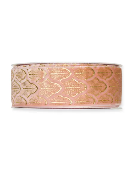 NASTRO NATALIZIO FOGLIE 3.8 CM 689-038