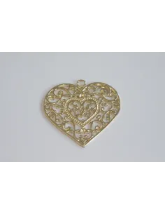 CUORE FILIGRANATO DORATO 5 CM 68CUOREFILIGRAN