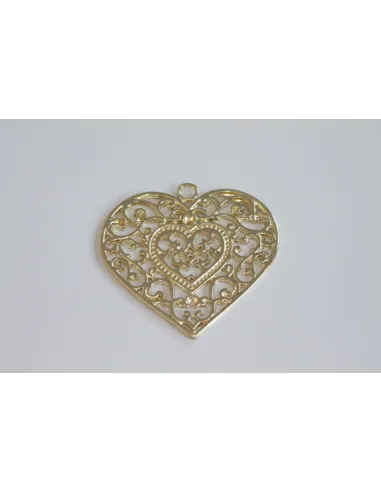CUORE FILIGRANATO DORATO 5 CM 68CUOREFILIGRAN