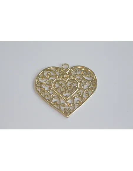 CUORE FILIGRANATO DORATO 5 CM 68CUOREFILIGRAN