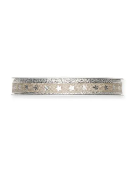 NASTRO IN LINO STAMPATO  "STARS"  H.1CM 698-010