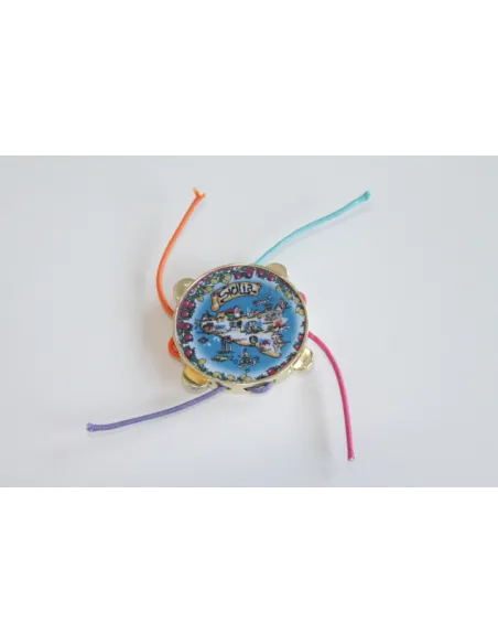 TAMBURELLO DORATO CON RAFFIGURAZIONE SICILIA 74SICILIA