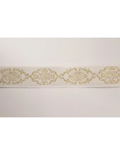NASTRO CON DECORAZIONI DORATE 30MM 77181/30-B