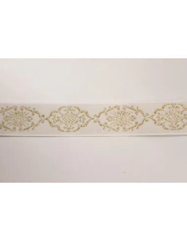 NASTRO CON DECORAZIONI DORATE 30MM 77181/30-B