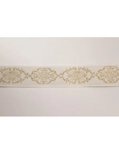 NASTRO CON DECORAZIONI DORATE 30MM 77181/30-B
