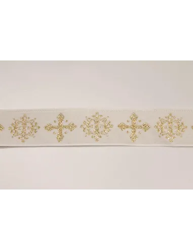 NASTRO CON CROCI DORATE 30MM 77182/30-1
