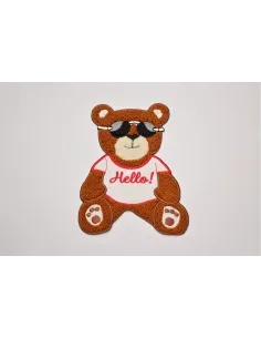 APPLICAZIONE BABY ORSETTO CON OCCHIALI "HELLO" 775