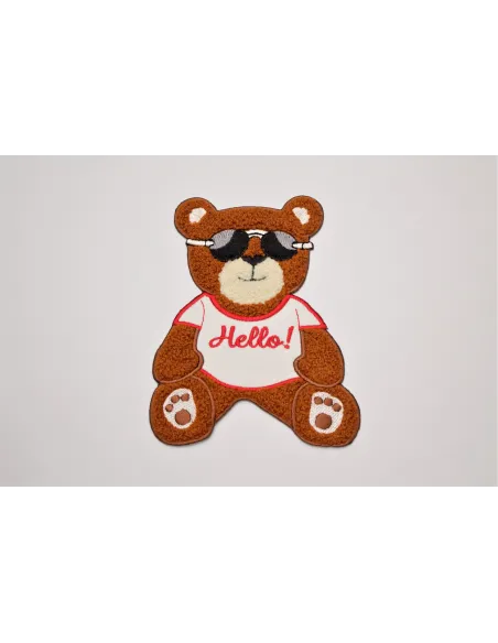 APPLICAZIONE BABY ORSETTO CON OCCHIALI "HELLO" 775