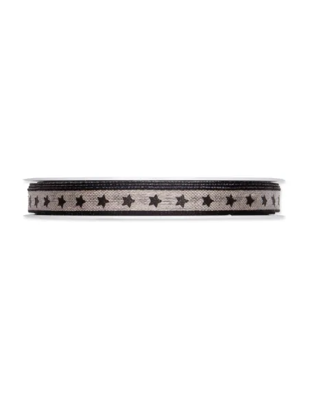 NASTRO IN LINO STAMPATO  "STARS" 898-010