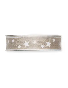NASTRO IN LINO STAMPATO  "STARS" 898-025 2