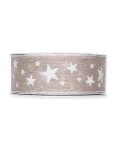 NASTRO IN LINO STAMPATO  "STARS" 898-040 2