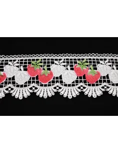 PIZZO MACRAME FRAGOLE H.11 CM - CF 14.10 8G0799