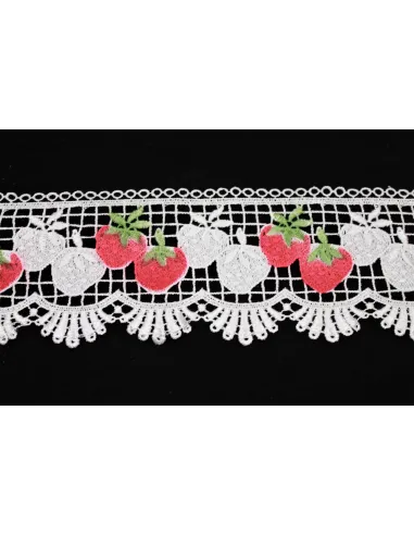 PIZZO MACRAME FRAGOLE H.11 CM - CF 14.10 8G0799