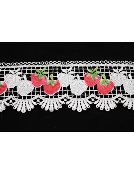 PIZZO MACRAME FRAGOLE H.11 CM - CF 14.10 8G0799