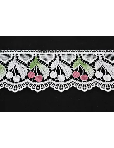 PIZZO MACRAME CILIEGE ALTEZZA 10 CM - CF 14.10 8G0806