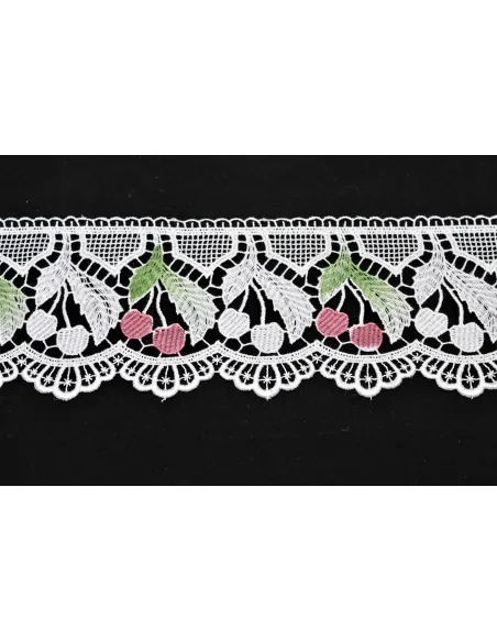 PIZZO MACRAME CILIEGE ALTEZZA 10 CM - CF 14.10 8G0806