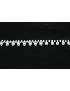PASSAMANERIA MODA CON STRASS PERLA XH06