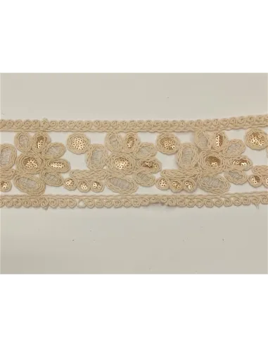 PASSAMANERIA MODA CON PAILLETTES ALTEZZA 7.5 CM - CF9.1 MT XS02