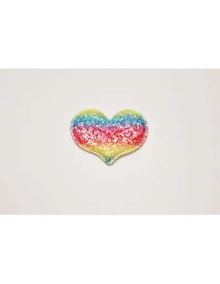 APPLICAZIONE MODA FARFALLA GLITTER  MULTICOLOR CF 5 PCS YYH12