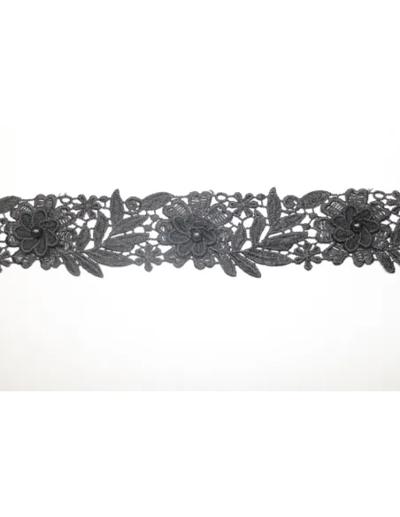 Passamaneria Moda di Mt 13,7, altezza 5,5 cm, in cotone/perla ZZ1694