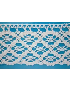 MERLETTO DI COTONE ALTEZZA 5 CM - CONFEZIONE DA MT 10 314.BIANCO