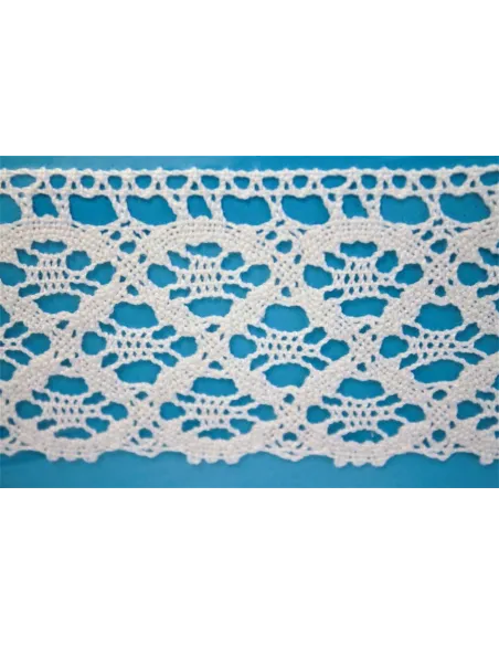 MERLETTO DI COTONE ALTEZZA 5 CM - CONFEZIONE DA MT 10 314.BIANCO