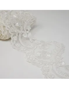 PIZZO TULLE RICAMATO 14 CM KB9764-14