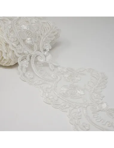 PIZZO TULLE RICAMATO 14 CM KB9764-14