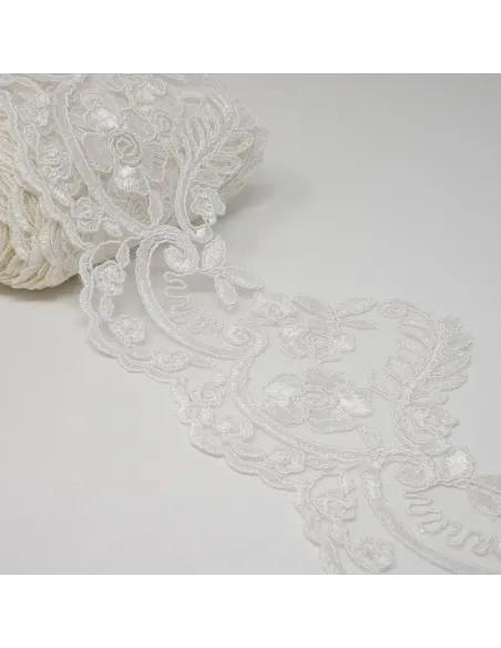 PIZZO TULLE RICAMATO 14 CM KB9764-14