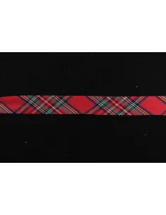 NASTRO COTONE DIAGONALE SCOZZESE  ROSSO ALTEZZA 2.5 CM - CF 20 MT NASTROSCOZZESE25/5