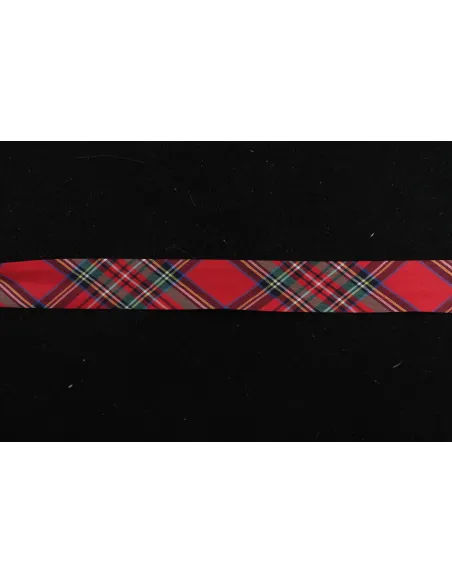 NASTRO COTONE DIAGONALE SCOZZESE  ROSSO ALTEZZA 2.5 CM - CF 20 MT NASTROSCOZZESE25/5