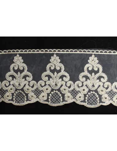 PIZZO ORGANZA ALTEZZA 12 CM - CONFEZIONE DA MT 19.20 2023-12