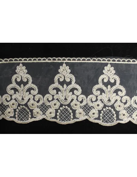 PIZZO ORGANZA ALTEZZA 12 CM - CONFEZIONE DA MT 19.20 2023-12