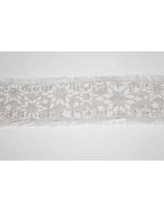NASTRO NATALIZIO IN LINO CON FRANGE 265/035