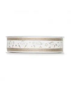 NASTRO NATALIZIO IN LINO CON BABBO NATALE 286-025