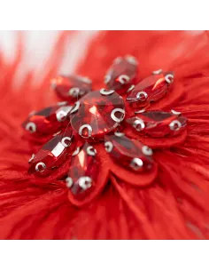 APPLICAZIONE MODA PIUME STRUZZO CON DIADEMA FIORE OSTRICH-002 2