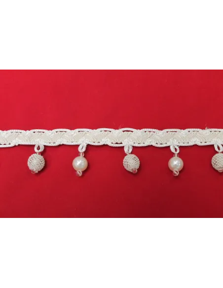PASSAMANERIA ARREDO CON PERLINE E PERLE 5CM AT990B